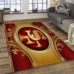 NFL San Francisco 49ers Rectangle Rug Personalized Non-Slip Carpet Gift For Football Fans SFRE59