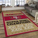 nfl san francisco 49ers football sport team logo carpet rectangle area rug for living room home room decor gift for fans dark room sfre6