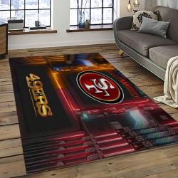NFL San Francisco 49ers Rectangle Rug Personalized Non-Slip Carpet Gift For Football Fans SFRE64