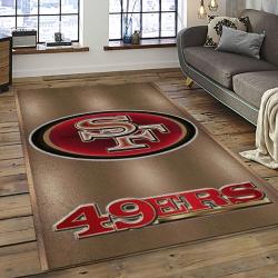 NFL San Francisco 49ers Rectangle Rug Personalized Non-Slip Carpet Gift For Football Fans SFRE66