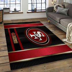 NFL San Francisco 49ers Rectangle Rug Personalized Non-Slip Carpet Gift For Football Fans SFRE67