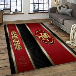 NFL San Francisco 49ers Rectangle Rug Personalized Non-Slip Carpet Gift For Football Fans SFRE68