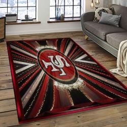 NFL San Francisco 49ers Rectangle Rug Personalized Non-Slip Carpet Gift For Football Fans SFRE71