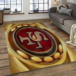 NFL San Francisco 49ers Rectangle Rug Personalized Non-Slip Carpet Gift For Football Fans SFRE72