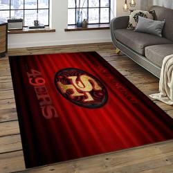 NFL San Francisco 49ers Rectangle Rug Personalized Non-Slip Carpet Gift For Football Fans SFRE74