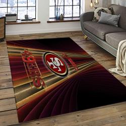 NFL San Francisco 49ers Rectangle Rug Personalized Non-Slip Carpet Gift For Football Fans SFRE82