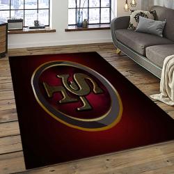 NFL San Francisco 49ers Rectangle Rug Personalized Non-Slip Carpet Gift For Football Fans SFRE91