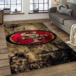 NFL San Francisco 49ers Rectangle Rug Personalized Non-Slip Carpet Gift For Football Fans SFRE92