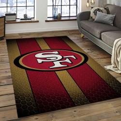 NFL San Francisco 49ers Rectangle Rug Personalized Non-Slip Carpet Gift For Football Fans SFRE99