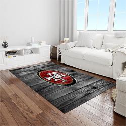 nfl san francisco 49ers football sport team logo carpet rectangle area rug for living room home room decor gift for fans light room sfcc7