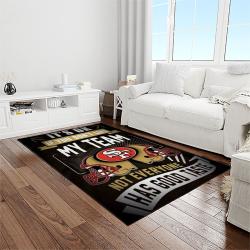 nfl san francisco 49ers football sport team logo carpet rectangle area rug for living room home room decor gift for fans light room sfre101