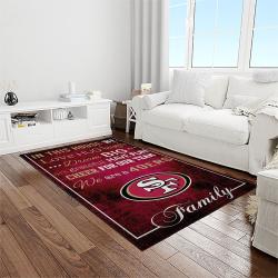 nfl san francisco 49ers football sport team logo carpet rectangle area rug for living room home room decor gift for fans light room sfre11