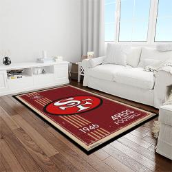 nfl san francisco 49ers football sport team logo carpet rectangle area rug for living room home room decor gift for fans light room sfre12