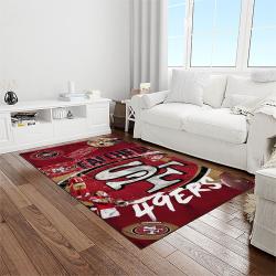nfl san francisco 49ers football sport team logo carpet rectangle area rug for living room home room decor gift for fans light room sfre14