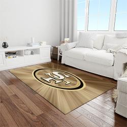 nfl san francisco 49ers football sport team logo carpet rectangle area rug for living room home room decor gift for fans light room sfre40