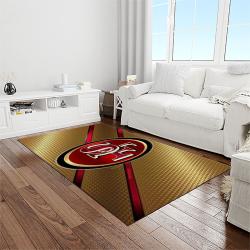 nfl san francisco 49ers football sport team logo carpet rectangle area rug for living room home room decor gift for fans light room sfre56