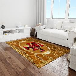 nfl san francisco 49ers football sport team logo carpet rectangle area rug for living room home room decor gift for fans light room sfre58