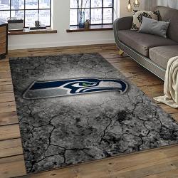 NFL Seattle Seahawks Rectangle Rug Personalized Non-Slip Carpet Gift For Football Fans SASH15