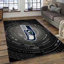 NFL Seattle Seahawks Rectangle Rug Personalized Non-Slip Carpet Gift For Football Fans SASH6