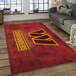 nfl washington commanders football sport team logo carpet rectangle area rug for living room home room decor gift for fans dark room wtc11