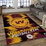 nfl washington commanders football sport team logo carpet rectangle area rug for living room home room decor gift for fans dark room wtc15