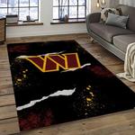 nfl washington commanders football sport team logo carpet rectangle area rug for living room home room decor gift for fans dark room wtc16