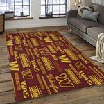nfl washington commanders football sport team logo carpet rectangle area rug for living room home room decor gift for fans dark room wtc17