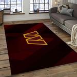 nfl washington commanders football sport team logo carpet rectangle area rug for living room home room decor gift for fans dark room wtc19