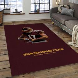 NFL Washington Commanders Rectangle Rug Personalized Non-Slip Carpet Gift For Football Fans WTC26