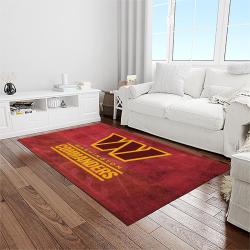 nfl washington commanders football sport team logo carpet rectangle area rug for living room home room decor gift for fans light room wtc11