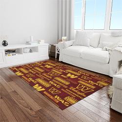 nfl washington commanders football sport team logo carpet rectangle area rug for living room home room decor gift for fans light room wtc17