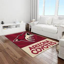 nhl arizona coyotes hockey sport team logo carpet rectangle area rug for living room home room decor gift for fans light room azc7