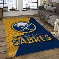 NHL Buffalo Sabres Rectangle Rug Personalized Non-Slip Carpet Gift For Ice Hockey Fans BFS12