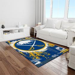 nhl buffalo sabres hockey sport team logo carpet rectangle area rug for living room home room decor gift for fans light room bfs10