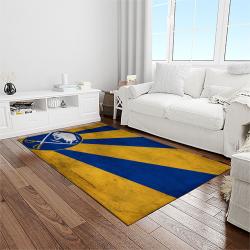 nhl buffalo sabres hockey sport team logo carpet rectangle area rug for living room home room decor gift for fans light room bfs11
