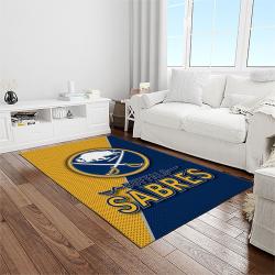 nhl buffalo sabres hockey sport team logo carpet rectangle area rug for living room home room decor gift for fans light room bfs12