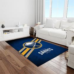 nhl buffalo sabres hockey sport team logo carpet rectangle area rug for living room home room decor gift for fans light room bfs14