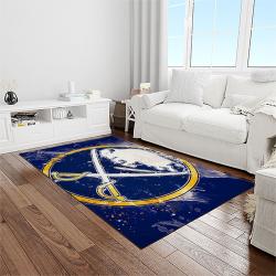 nhl buffalo sabres hockey sport team logo carpet rectangle area rug for living room home room decor gift for fans light room bfs17