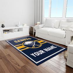 nhl buffalo sabres hockey sport team logo carpet rectangle area rug for living room home room decor gift for fans light room bfs2