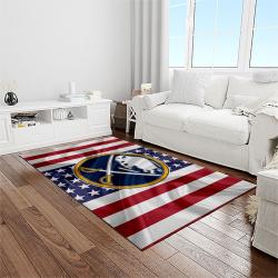 nhl buffalo sabres hockey sport team logo carpet rectangle area rug for living room home room decor gift for fans light room bfs20