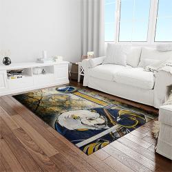 nhl buffalo sabres hockey sport team logo carpet rectangle area rug for living room home room decor gift for fans light room bfs33