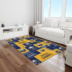 nhl buffalo sabres hockey sport team logo carpet rectangle area rug for living room home room decor gift for fans light room bfs6