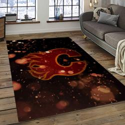 NHL Calgary Flames Rectangle Rug Personalized Non-Slip Carpet Gift For Ice Hockey Fans CAF25