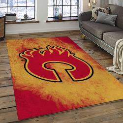 NHL Calgary Flames Rectangle Rug Personalized Non-Slip Carpet Gift For Ice Hockey Fans CAF28