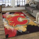nhl calgary flames hockey sport team logo carpet rectangle area rug for living room home room decor gift for fans dark room caf3