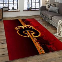 NHL Calgary Flames Rectangle Rug Personalized Non-Slip Carpet Gift For Ice Hockey Fans CAF31