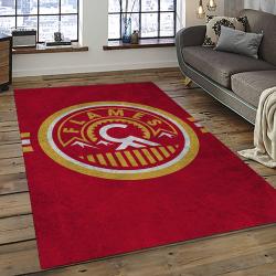 NHL Calgary Flames Rectangle Rug Personalized Non-Slip Carpet Gift For Ice Hockey Fans CAF33