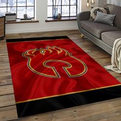 NHL Calgary Flames Rectangle Rug Personalized Non-Slip Carpet Gift For Ice Hockey Fans CAF34
