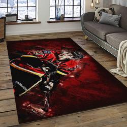 NHL Calgary Flames Rectangle Rug Personalized Non-Slip Carpet Gift For Ice Hockey Fans CAF39