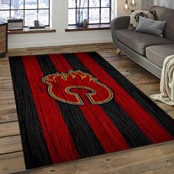 NHL Calgary Flames Rectangle Rug Personalized Non-Slip Carpet Gift For Ice Hockey Fans CAF47